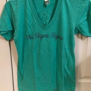 Seafoam Green Phi Sigma Sigma V Neck